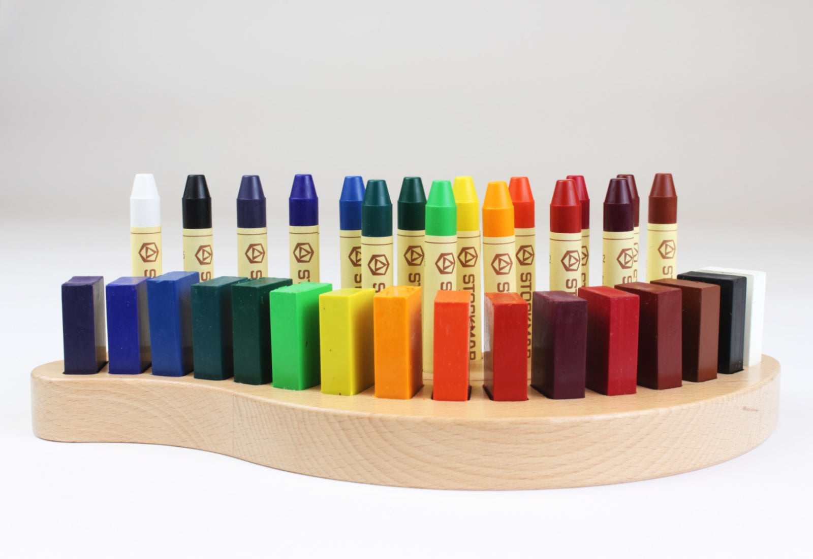 Mercurius Wooden Holder for Wax Stick and Wax Block Crayons | | Stockmar | Little Acorn to Mighty Oaks