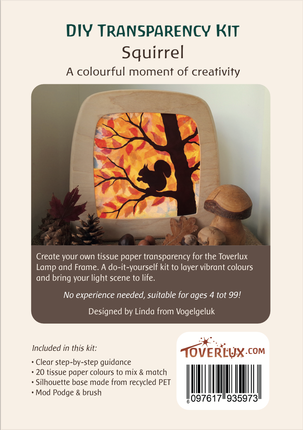 Vogel Geluk - DIY Transparenicy Autumn | Toy | Toverlux | Little Acorn to Mighty Oaks
