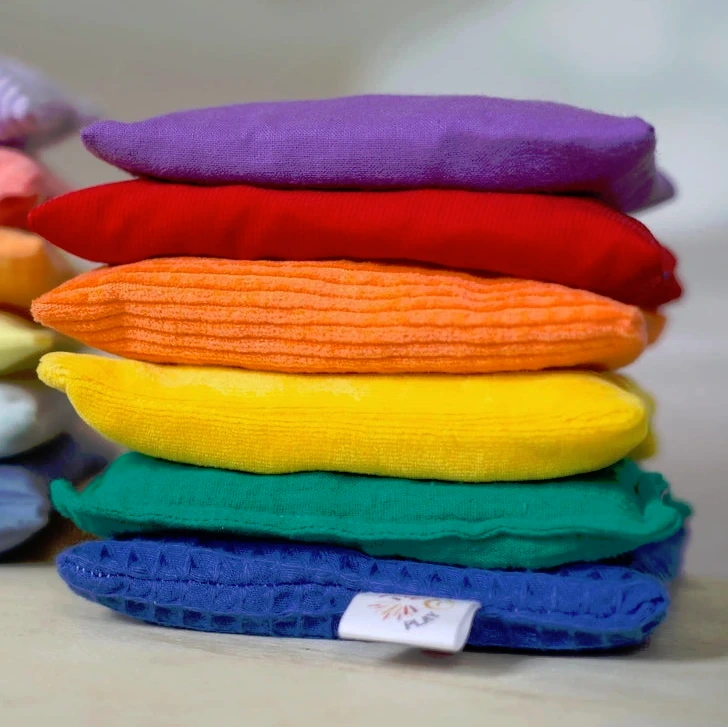 Pit and Play Sensory Beanbags Set of 6 – Rainbow | | Pit and Play | Little Acorn to Mighty Oaks