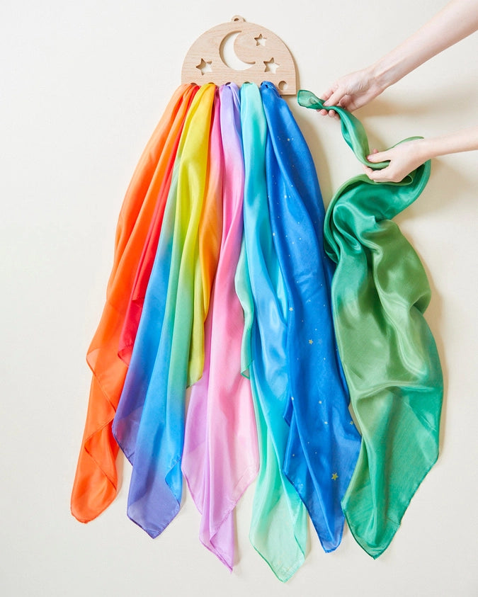Sarah's Silks - Playsilk Display - Star and Moon | | Sarah's Silks | Little Acorn to Mighty Oaks