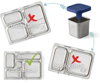 PlanetBox Stainless Steel Little Square Dipper 1.75oz - Cloudy Day | | PlanetBox | Little Acorn to Mighty Oaks