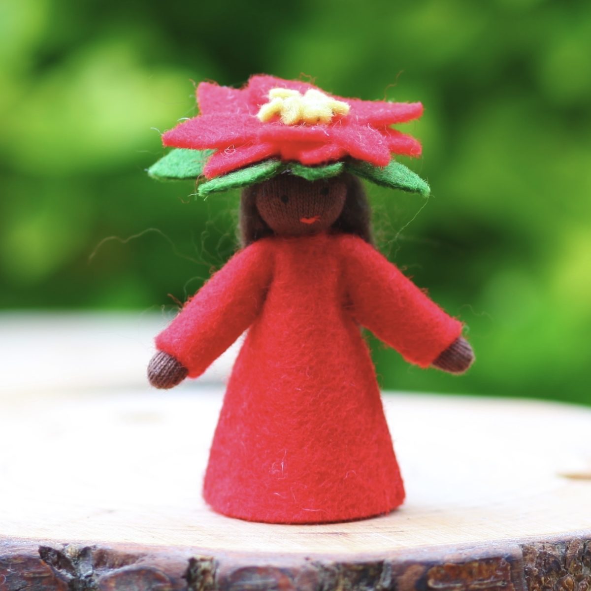 Ambrosius Fairy - Poinsettia with Dark Skin | | Ambrosius Dolls | Little Acorn to Mighty Oaks