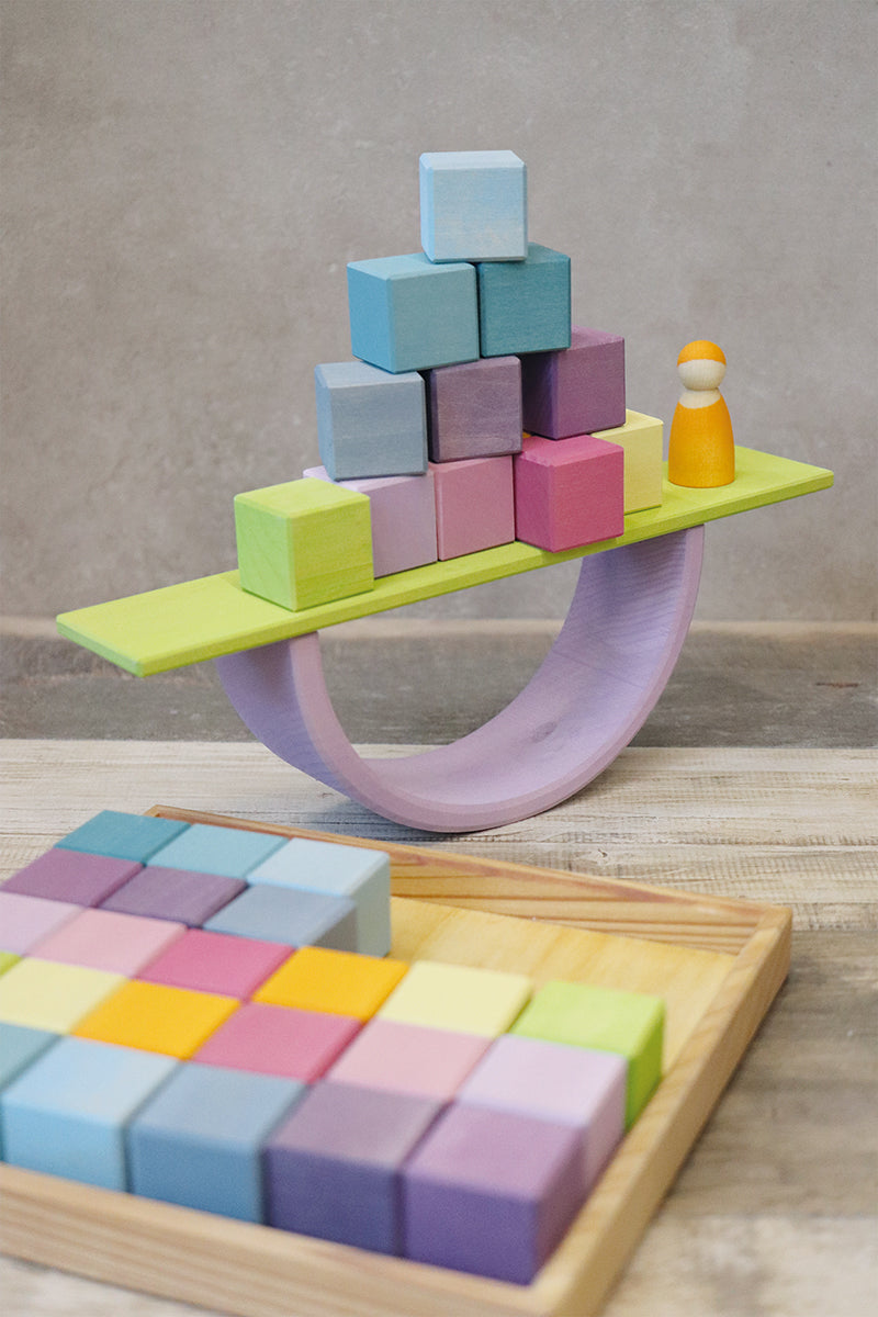 Grimm's 36 Building Blocks - Pastel Mosaic | | Grimm's Spiel and Holz | Little Acorn to Mighty Oaks