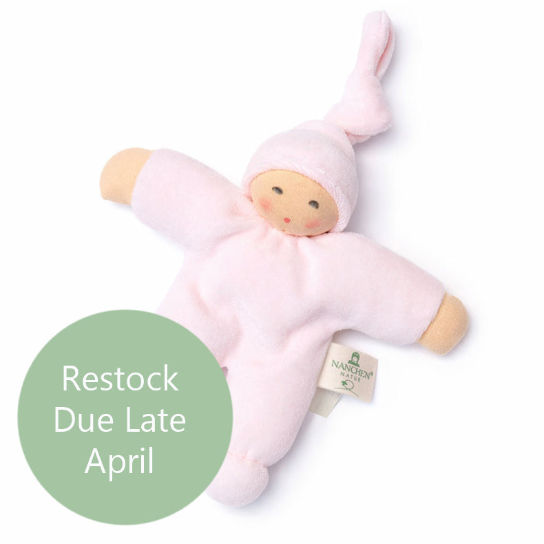 Nanchen Organic Waldorf Doll - Pimpel - Pastel Pink - 17cm | | Nanchen | Little Acorn to Mighty Oaks