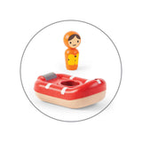 Plan Toys Rubberwood Coast Guard Boat | | Plan Toys | Little Acorn to Mighty Oaks
