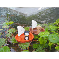 Plan Toys Rubberwood Sail Boat - Penguin | | Plan Toys | Little Acorn to Mighty Oaks