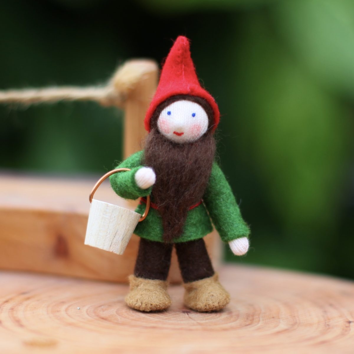 Ambrosius Fairy - Red Dwarf with Pail | | Ambrosius Dolls | Little Acorn to Mighty Oaks