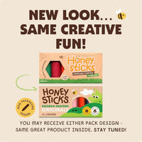 Honeysticks Beeswax Crayons - Originals - 12 Pack – Stage 1 First Crayons | | Honeysticks | Little Acorn to Mighty Oaks