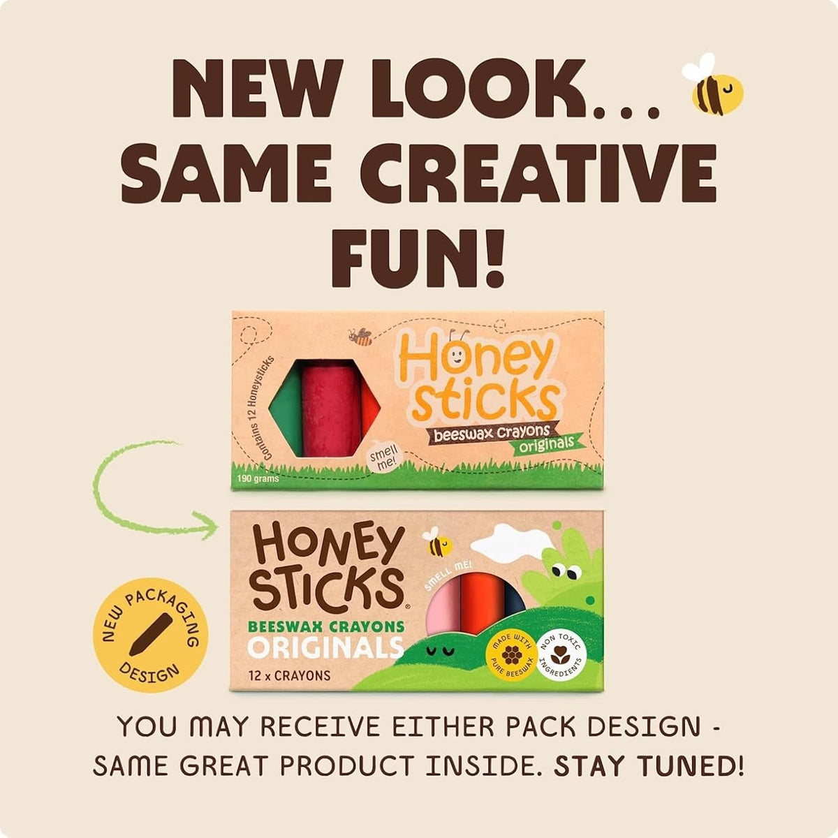 Honeysticks Beeswax Crayons - Originals - 12 Pack – Stage 1 First Crayons | | Honeysticks | Little Acorn to Mighty Oaks