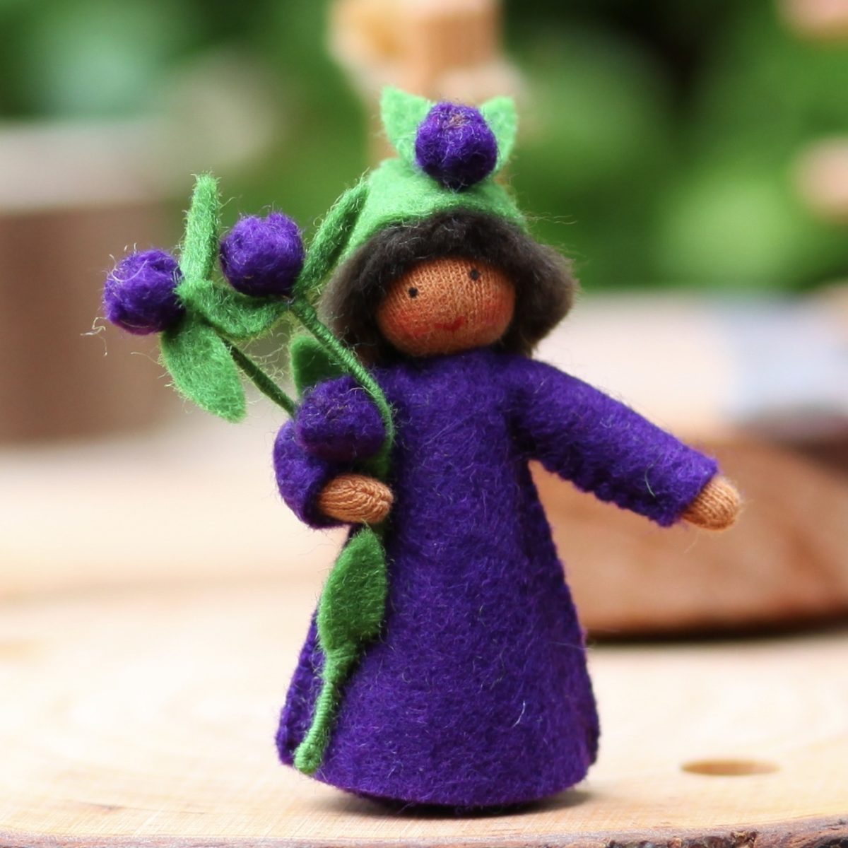 Ambrosius Fairy - Blueberry in hand (medium skin tone) | | Ambrosius Dolls | Little Acorn to Mighty Oaks