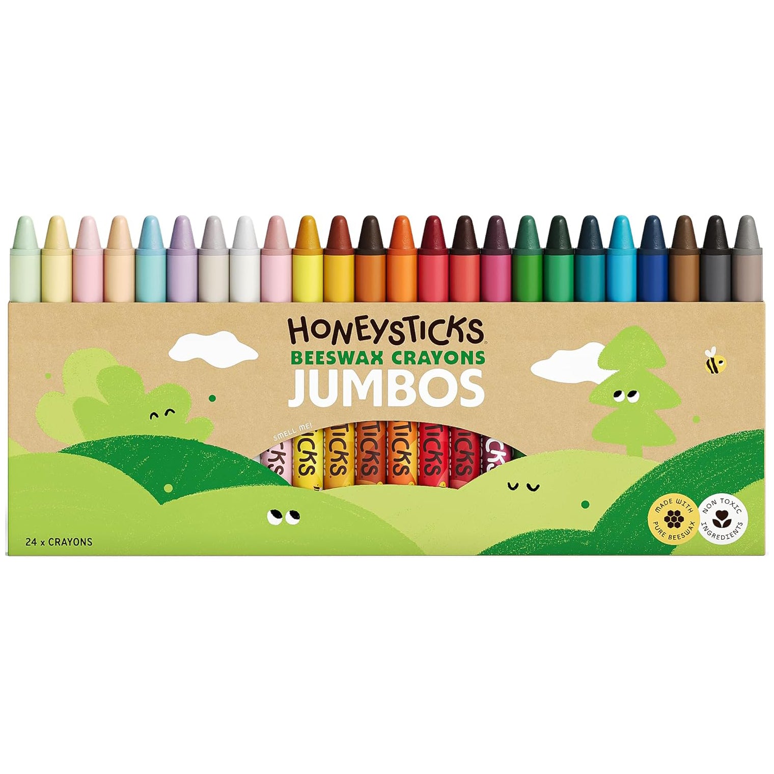 Honeysticks Beeswax Crayons - Jumbos 24 pack - Stage 3 Crayons | | Honeysticks | Little Acorn to Mighty Oaks