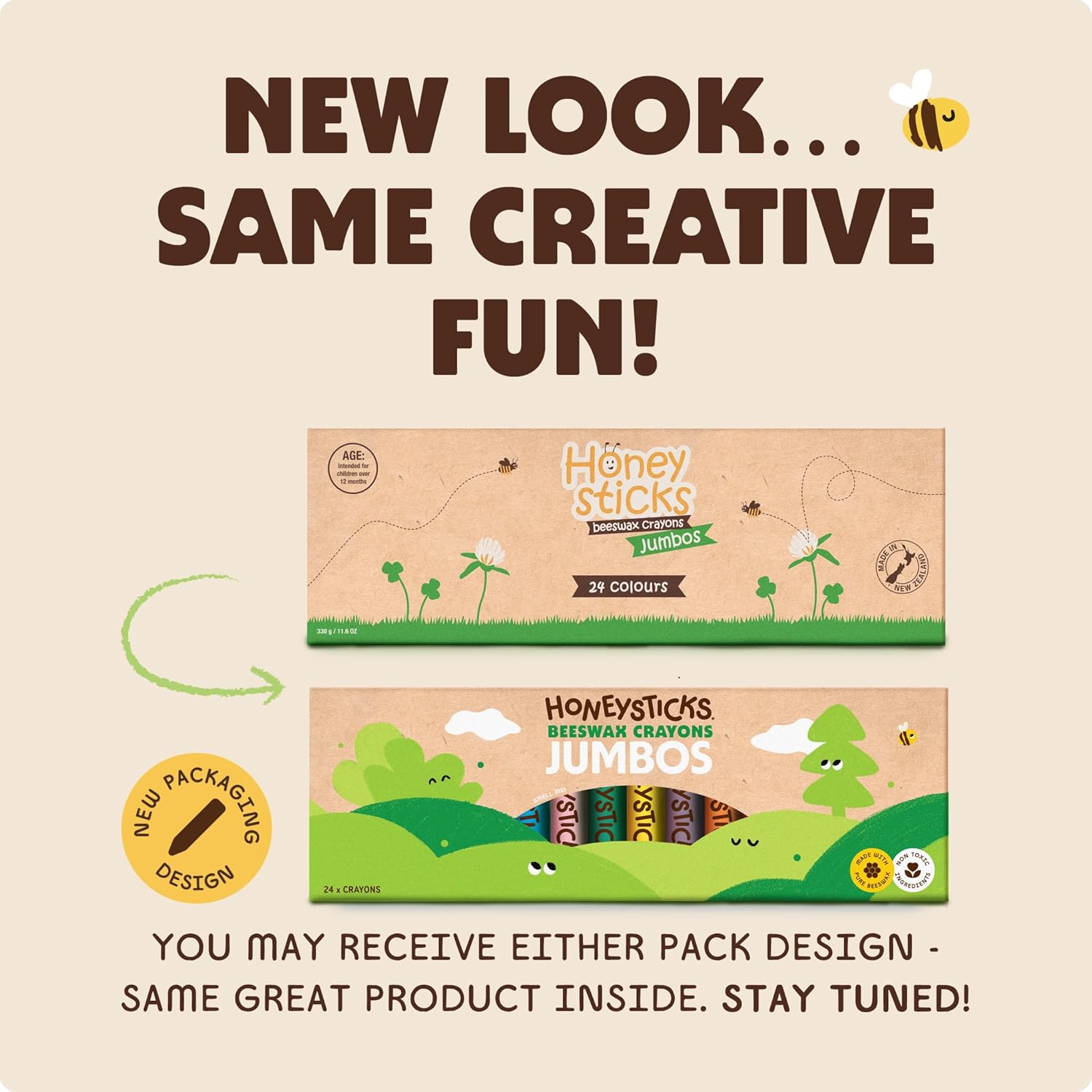 Honeysticks Beeswax Crayons - Jumbos 24 pack - Stage 3 Crayons | | Honeysticks | Little Acorn to Mighty Oaks