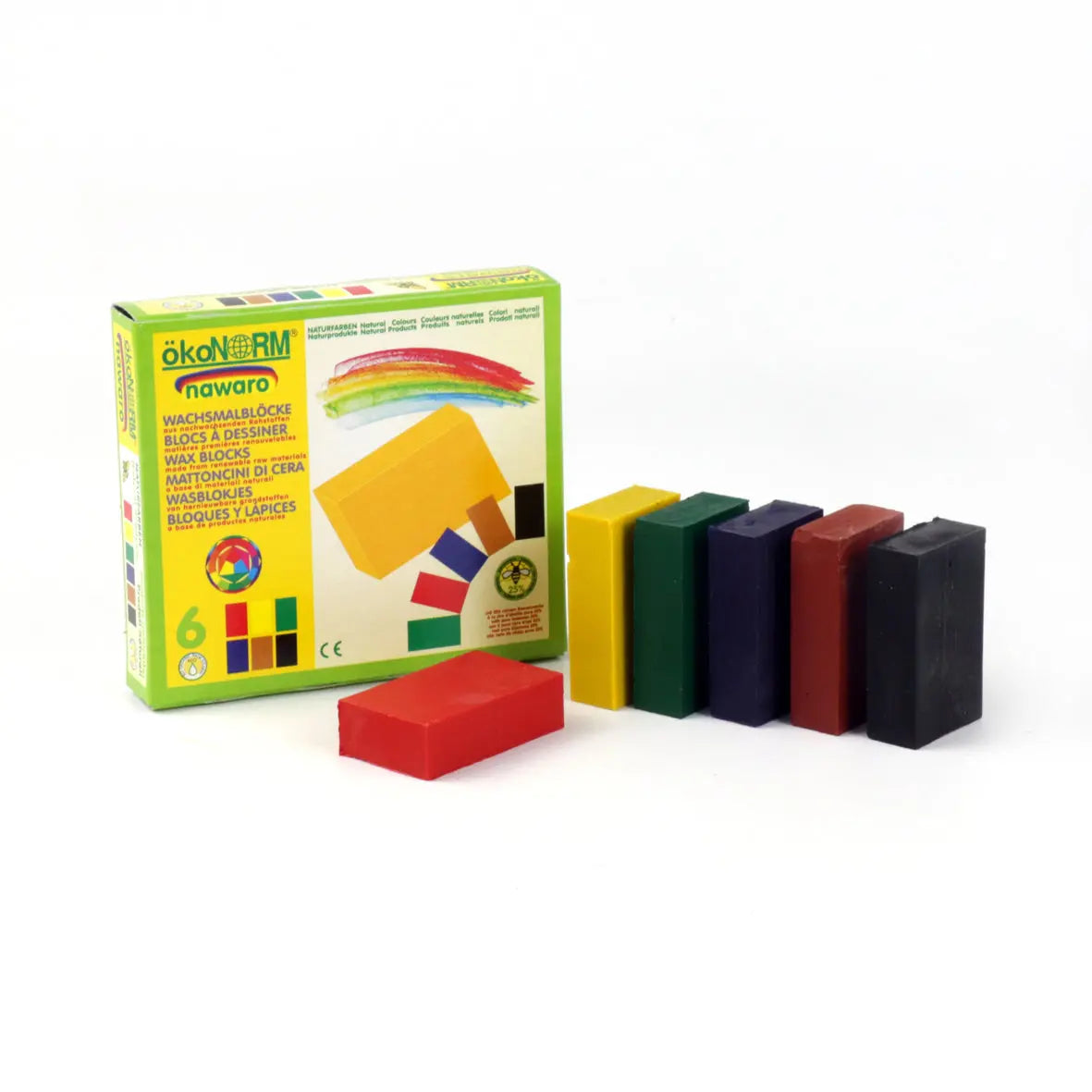 Oko Norm Bee's Wax Crayon Blocks 6 pack | | Oko Norm | Little Acorn to Mighty Oaks