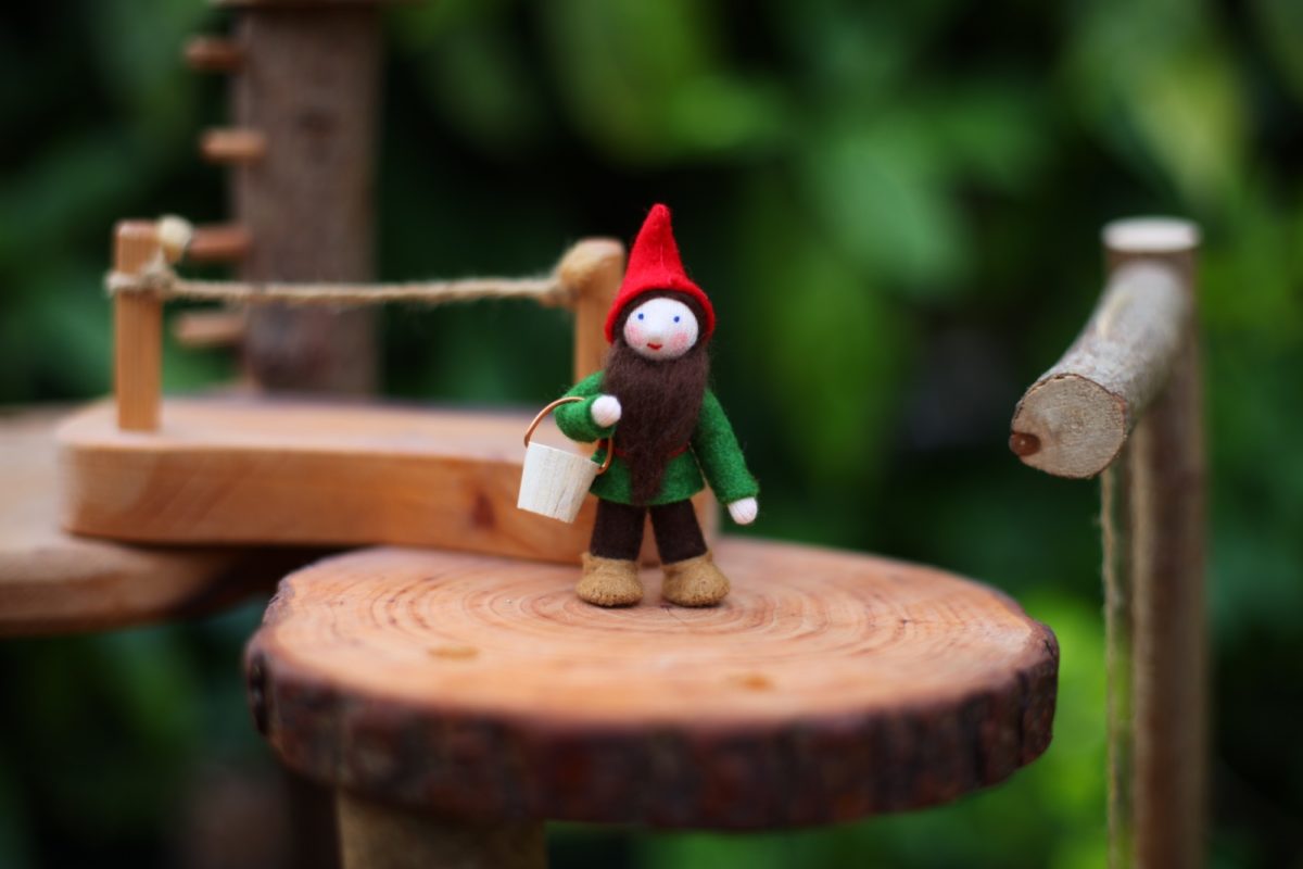 Ambrosius Fairy - Red Dwarf with Pail | | Ambrosius Dolls | Little Acorn to Mighty Oaks