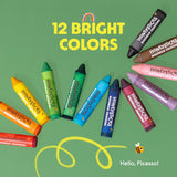 Honeysticks Beeswax Crayons - Super Jumbos 12 Pack - Stage 2 Crayons | | Honeysticks | Little Acorn to Mighty Oaks
