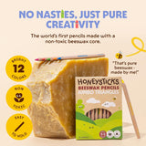 Honeysticks Magic 3-in-1 Beeswax Pencils Jumbo Triangles 12pk - Stage 3 | | Honeysticks | Little Acorn to Mighty Oaks