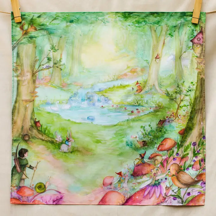 Wonderie - Forest of Wonders Organic Cotton Play Cloth - 1m x 1m | | Wonderie Organic Play Cloths | Little Acorn to Mighty Oaks