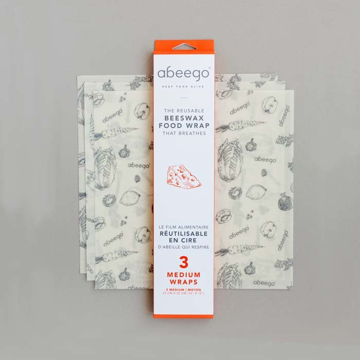 Abeego Bees Wax Wraps - Medium 3 Pack | | Abeego | Little Acorn to Mighty Oaks