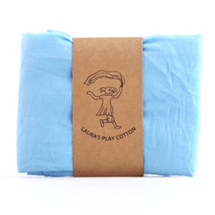 Laura's Play Cotton - Alaskan Blue - 35 x 35 inches - Organic Cotton