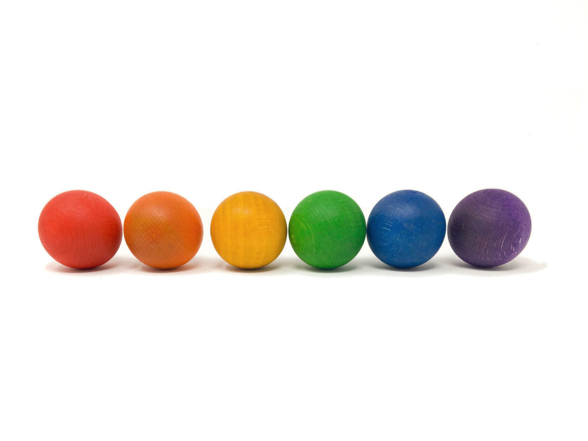 Grapat 6 Balls in Rainbow Colours | | Grapat | Little Acorn to Mighty Oaks