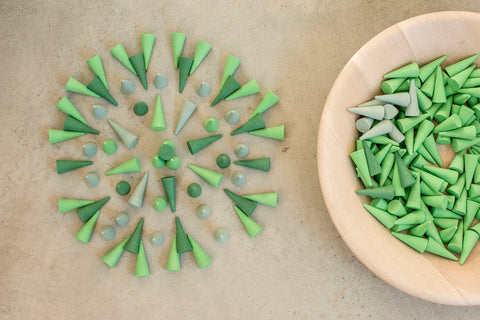 Grapat Mandala Small Green Cones