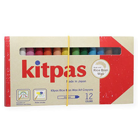 Kitpas Window Crayons - Medium 12 Colours