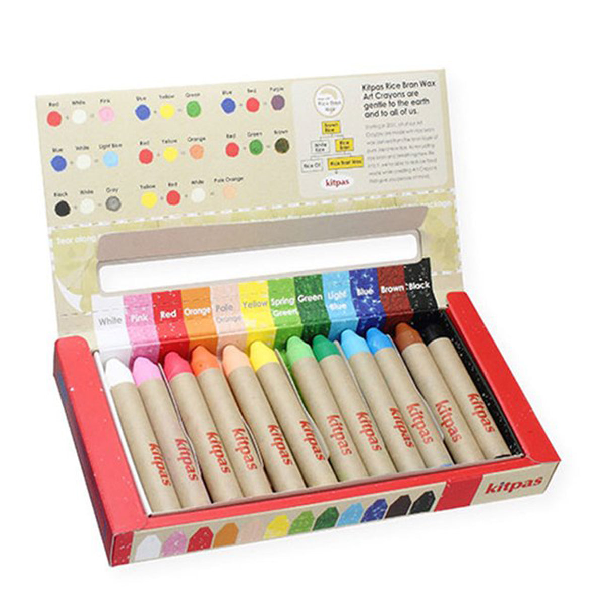 Kitpas Window Crayons - Medium 12 Colours | | Kitpas | Little Acorn to Mighty Oaks