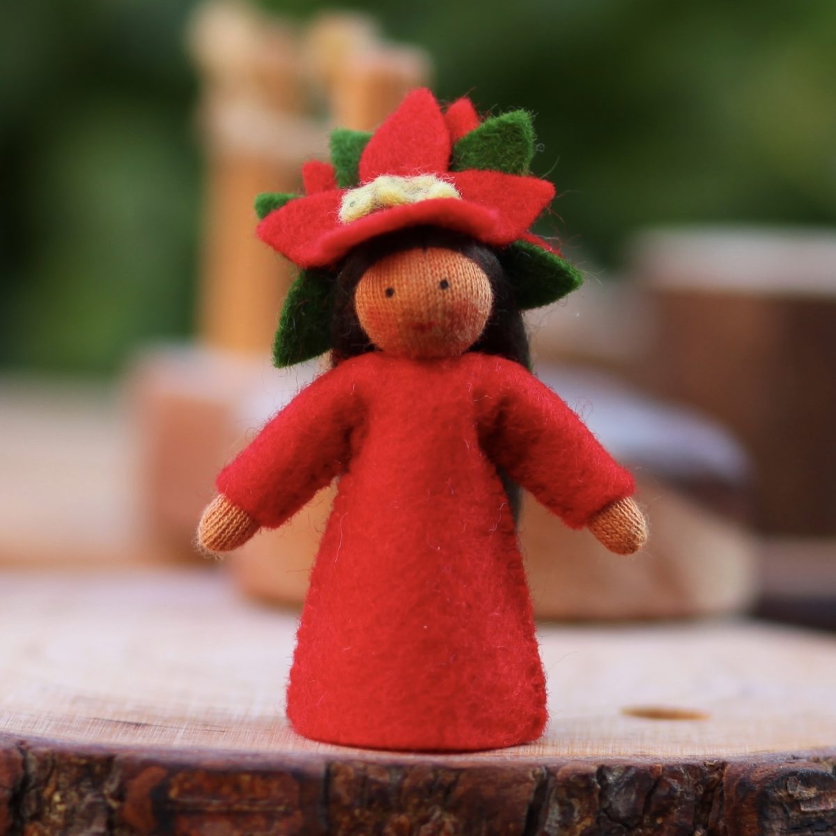 Ambrosius Fairy - Poinsettia with Tan Skin | | Ambrosius Dolls | Little Acorn to Mighty Oaks