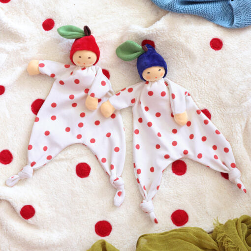 Nanchen Organic Waldorf Blanket Doll - Blueberry Baby - 25cm | | Nanchen | Little Acorn to Mighty Oaks