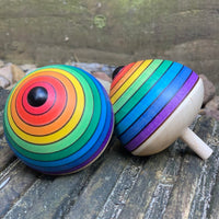 Mader Rainbow Egg Spinning Top | Toy | Mader Kreiselmanufaktur | Little Acorn to Mighty Oaks