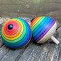 Mader 'Egg' Spinning Top - Rainbow | Toy | Mader Kreiselmanufaktur | Little Acorn to Mighty Oaks