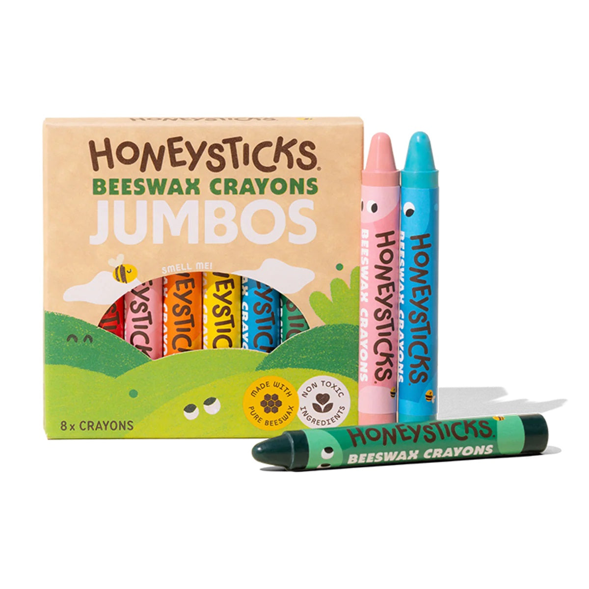 Honeysticks Beeswax Crayons - Jumbo s 8 pack - Stage 3 Crayons | | Honeysticks | Little Acorn to Mighty Oaks