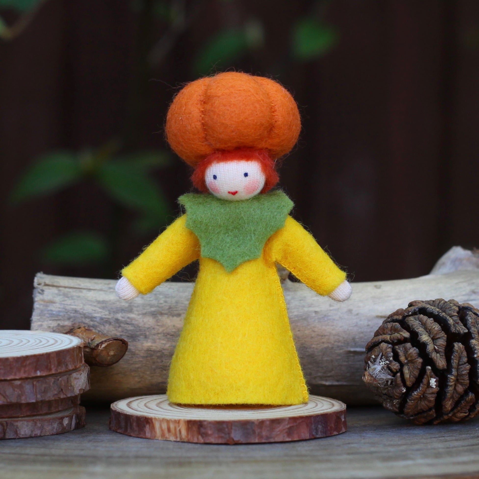 Ambrosius Fairy - Orange Pumpkin Boy (Larger size) | | Ambrosius Dolls | Little Acorn to Mighty Oaks