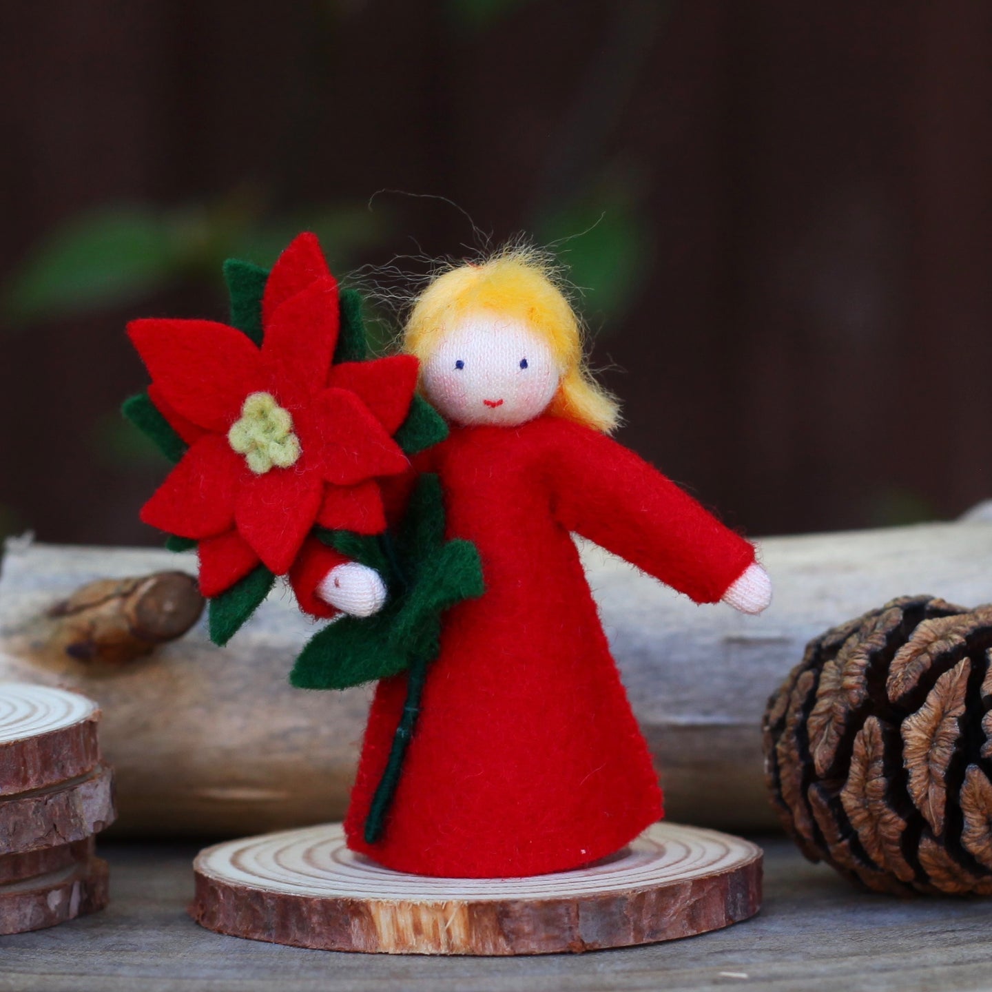 Ambrosius Fairy - Poinsettia in hand | | Ambrosius Dolls | Little Acorn to Mighty Oaks