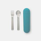 PlanetBox Dig In Stainless Steel Utensil Set - Lagoon | | PlanetBox | Little Acorn to Mighty Oaks