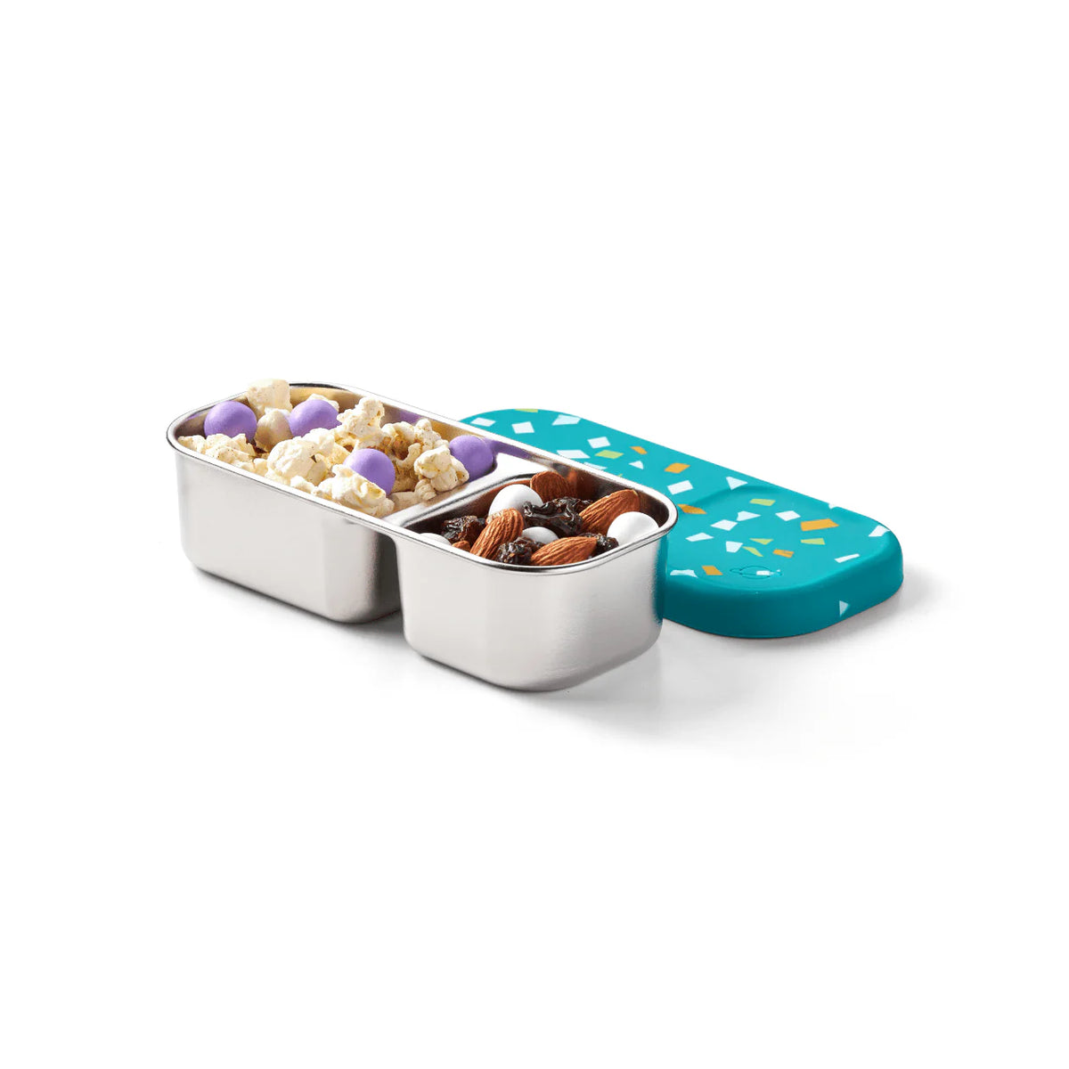 Planetbox Day Tripper Stainless Steel Snack Container - Lagoon Terrazzo | | PlanetBox | Little Acorn to Mighty Oaks