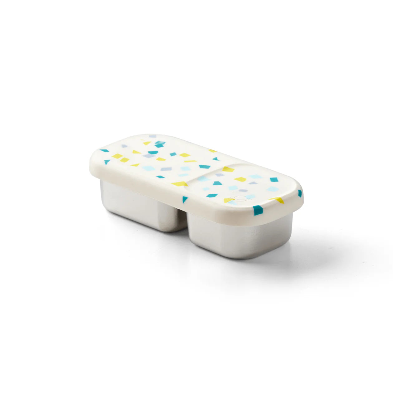 Planetbox Day Tripper Stainless Steel Snack Container - White Sand Terrazzo | | PlanetBox | Little Acorn to Mighty Oaks