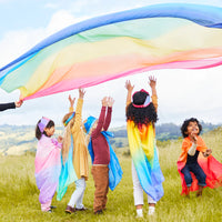 Sarah's Silks Double Rainbow Playsilk - 54 x 108 inches | | Sarah's Silks | Little Acorn to Mighty Oaks