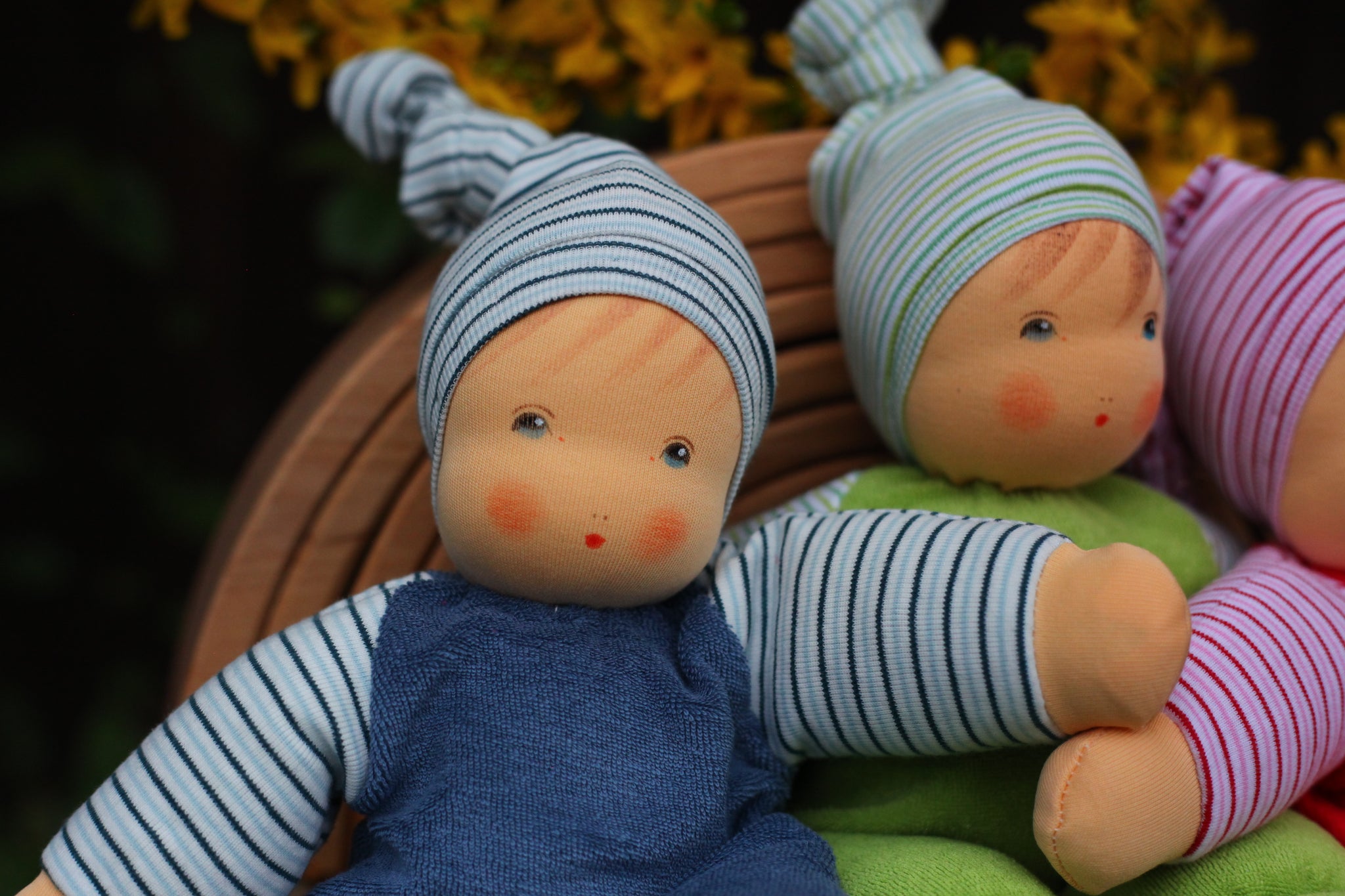 Nanchen Organic Waldorf Doll - Wuschel - Green 26cm | | Nanchen | Little Acorn to Mighty Oaks