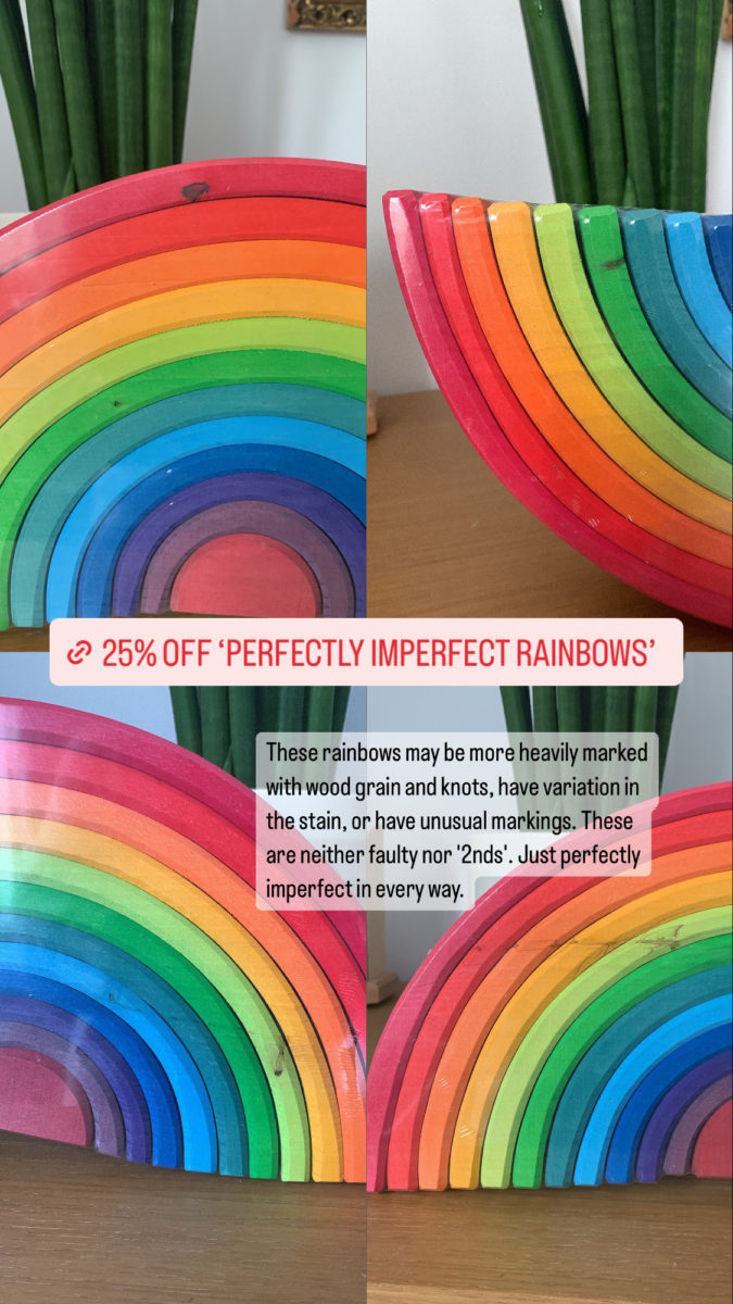 Grimm's 12 piece Rainbow - Perfectly Imperfect | | Grimm's Spiel and Holz | Little Acorn to Mighty Oaks