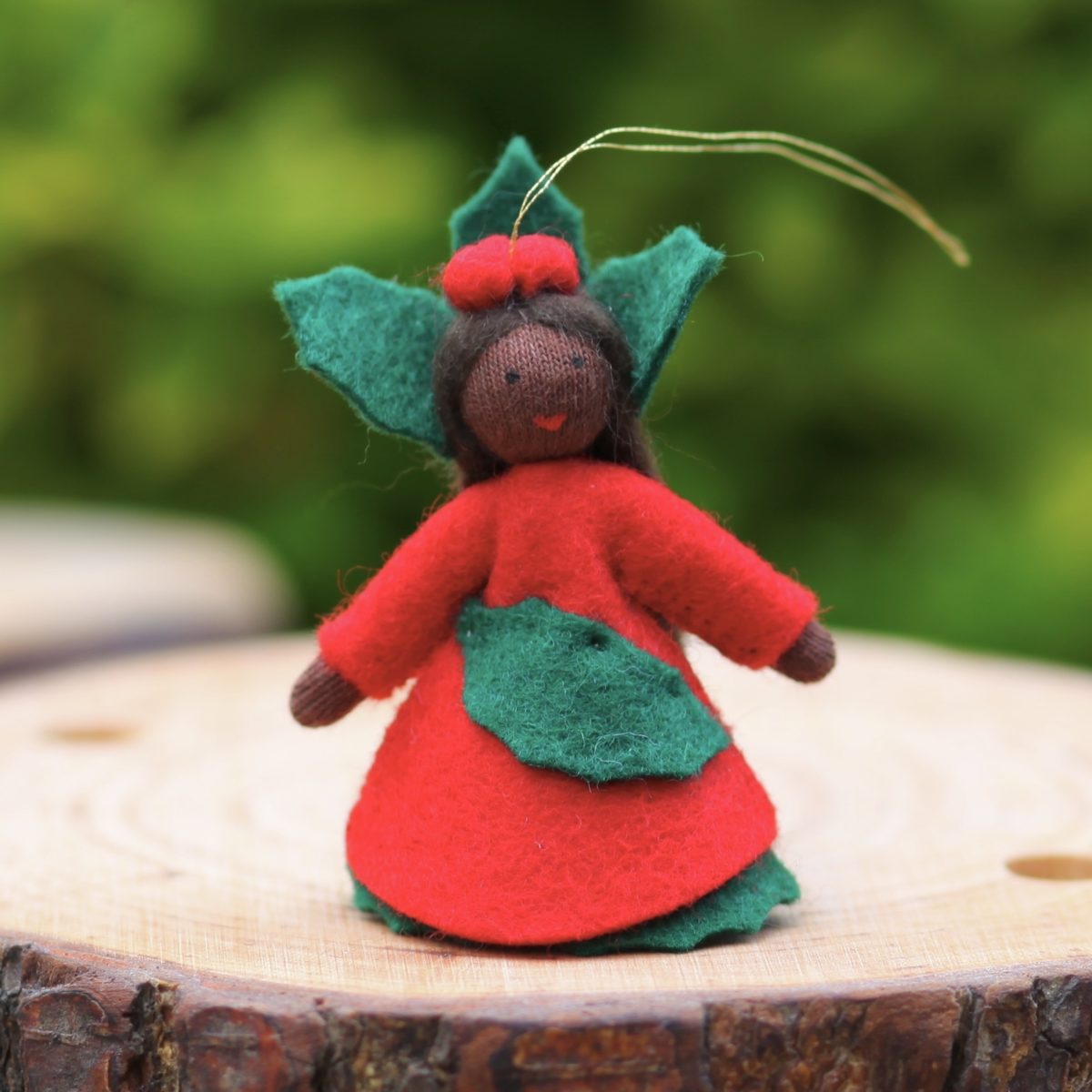 Ambrosius Fairy - Hanging Holly (Dark Skin) | | Ambrosius Dolls | Little Acorn to Mighty Oaks