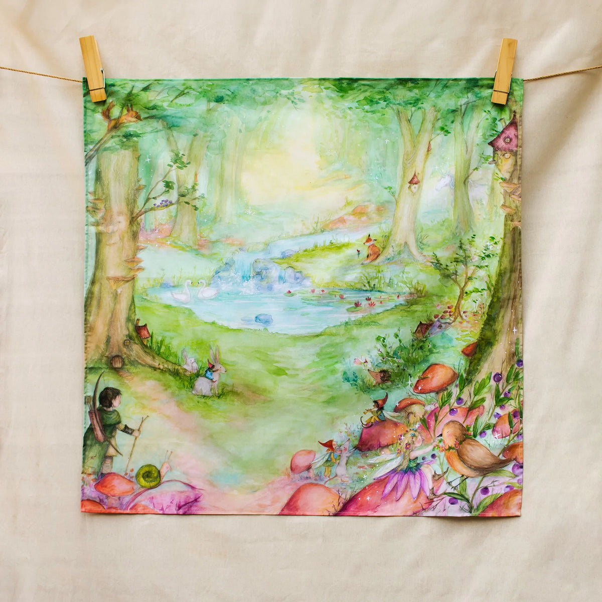 Wonderie - Forest of Wonders Organic Cotton Play Cloth - 1m x 1m | | Wonderie Organic Play Cloths | Little Acorn to Mighty Oaks