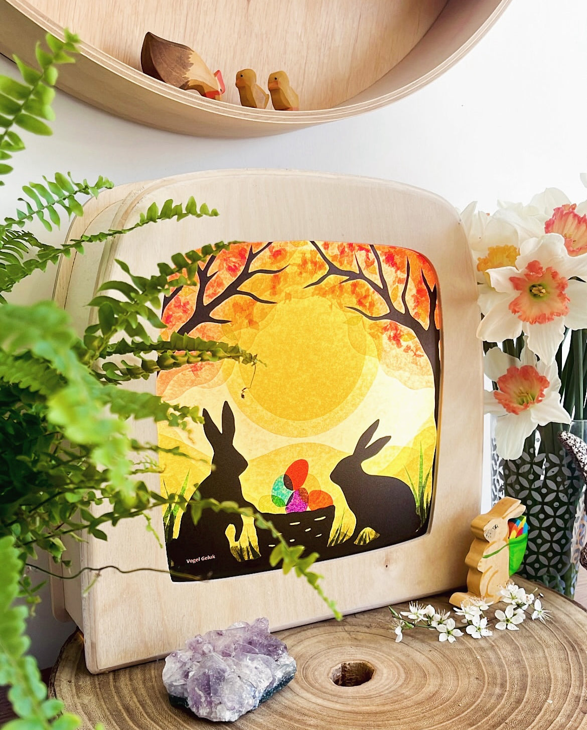 Vogel Geluk - Bunny Treasures Silhouette for Toverlux Lamp | Toy | Toverlux | Little Acorn to Mighty Oaks