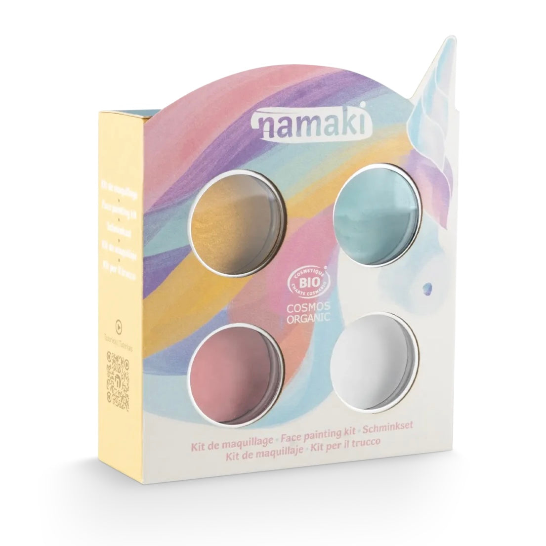 Namaki Organic Face Painting Kit - 4 colours - Unicorn + Temporary Tattoos | | Namaki | Little Acorn to Mighty Oaks
