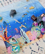 Wonderie - Amongst Corals Organic Cotton Play Cloth - 1m x 1m