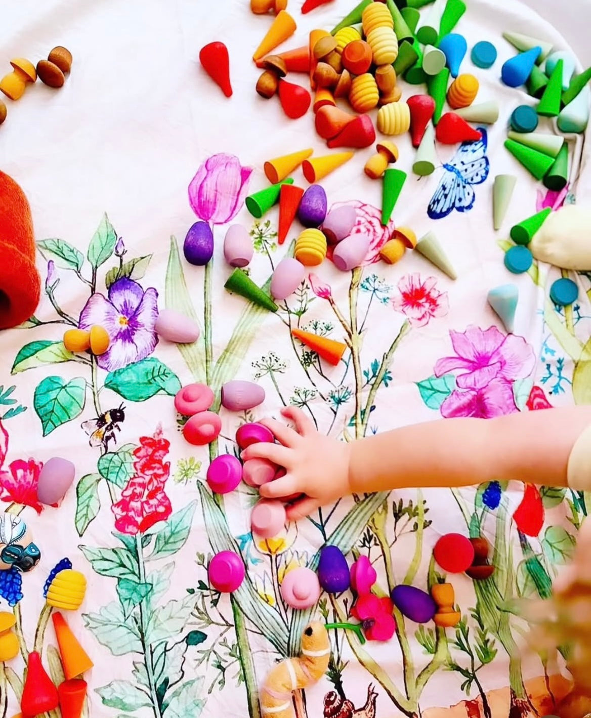 Wonderie - In Bloom Organic Cotton Play Cloth - 1m x 1m