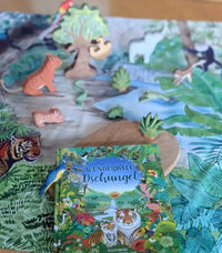 Wonderie - Deep in the Jungle Organic Cotton Play Cloth - 1m x 1m | | Wonderie Organic Play Cloths | Little Acorn to Mighty Oaks
