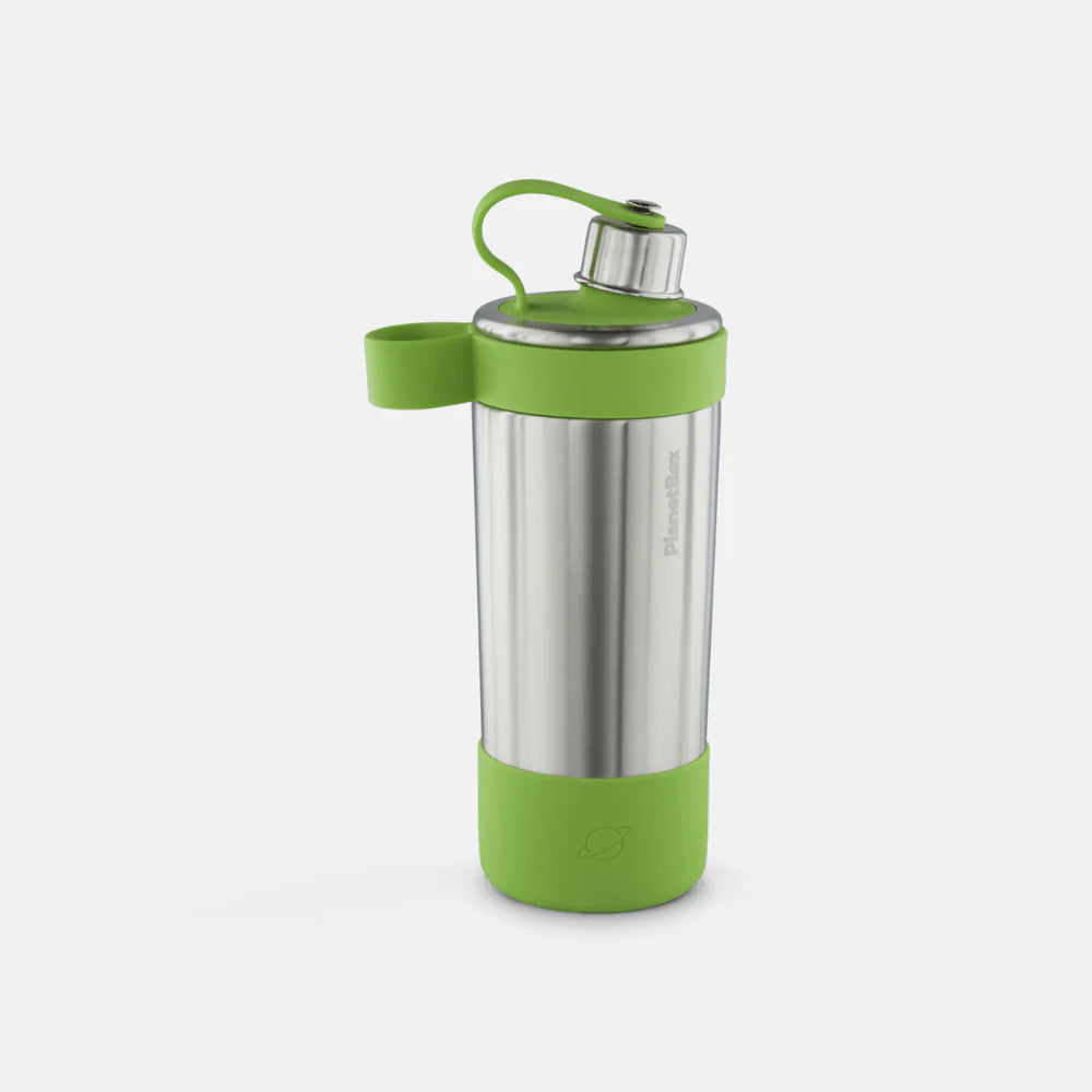 PlanetBox Glacier Stainless Steel Chug Water Bottle - Apple | | PlanetBox | Little Acorn to Mighty Oaks