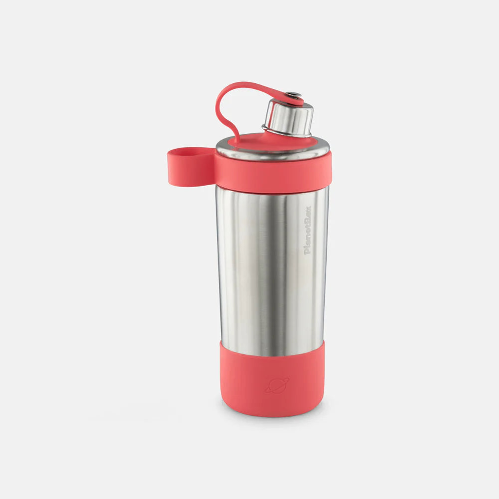 PlanetBox Glacier Stainless Steel Chug Water Bottle - Coral | | PlanetBox | Little Acorn to Mighty Oaks