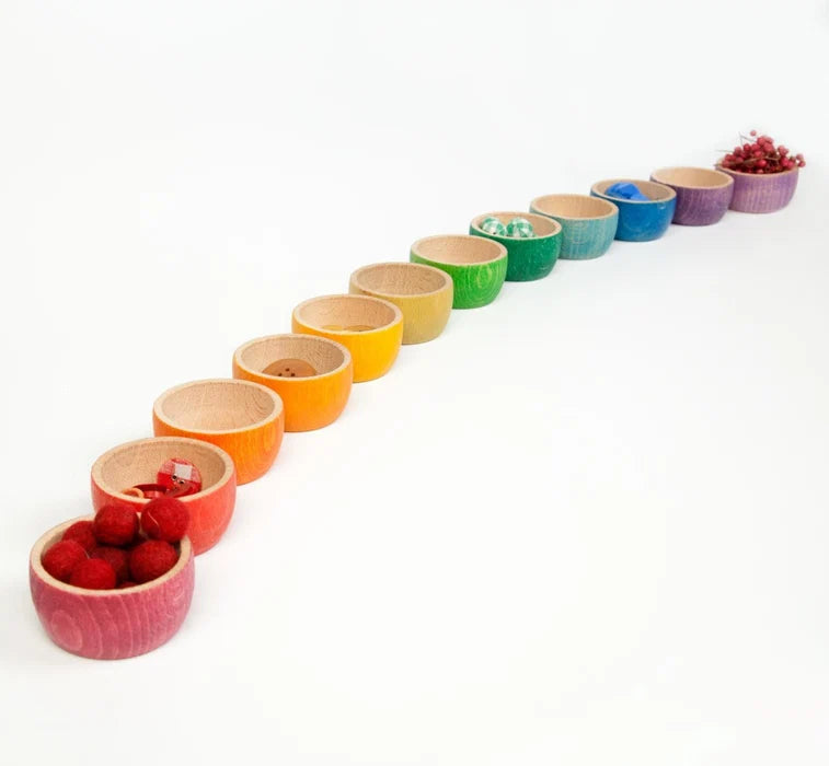 Grapat 12 Bowls in Rainbow Colours